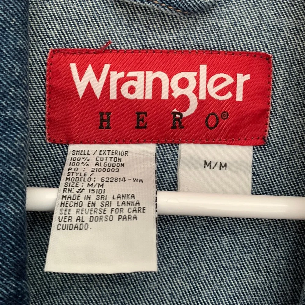 Wrangler Jean Jacket Medium Wash Trucker Style Size Medium